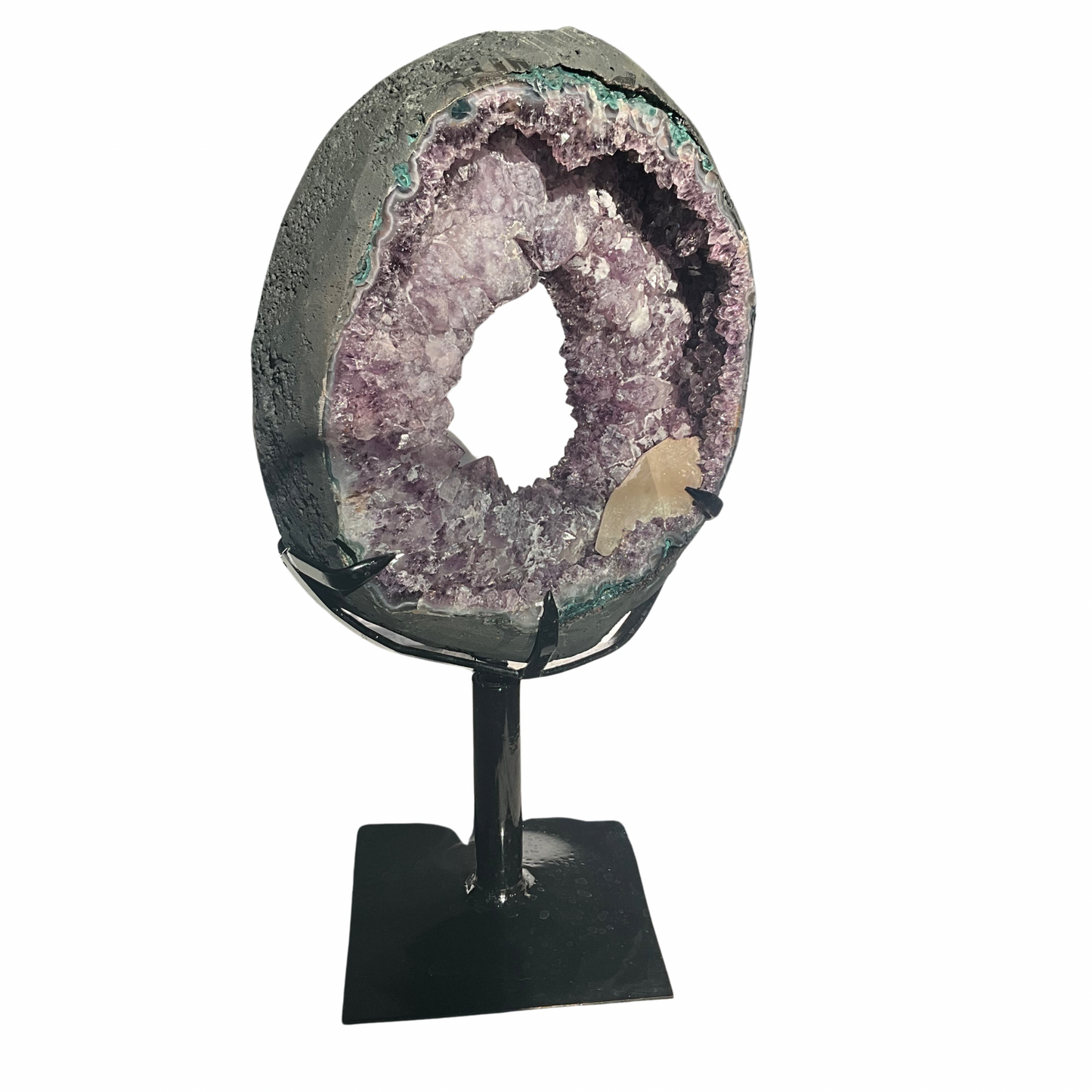 Amethyst Crystal 'Halo Passage' Portal on Spinning Stand