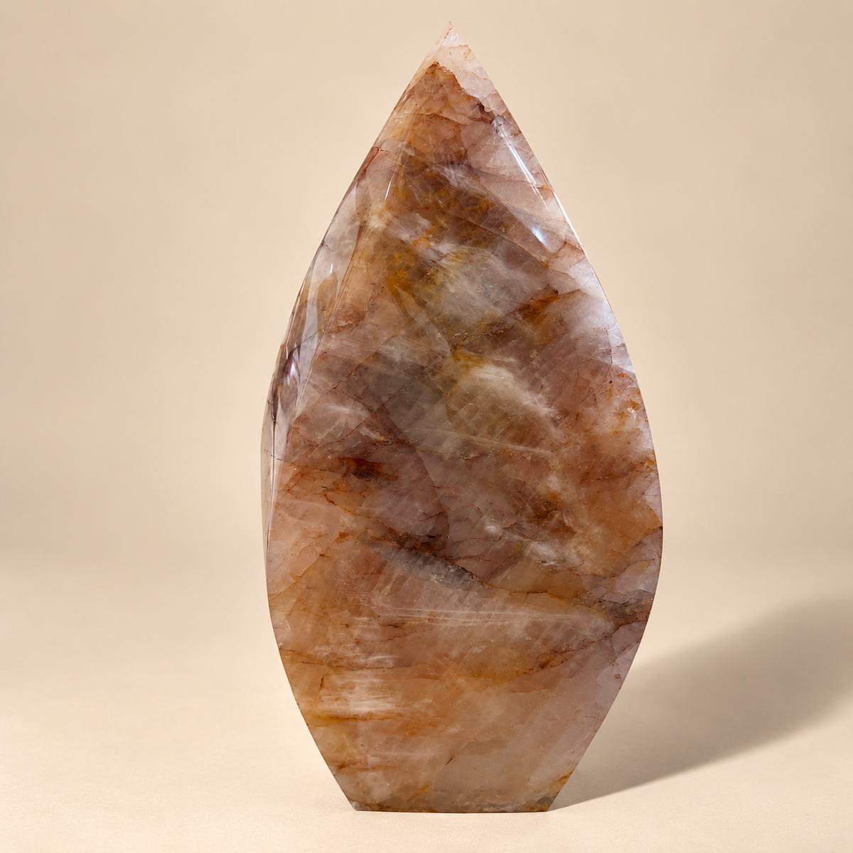 XL Hematoid Quartz Crystal Free-Standing Flame