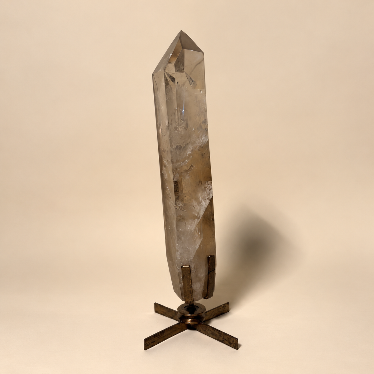 Smoky Quartz Point On Stand 27 lbs