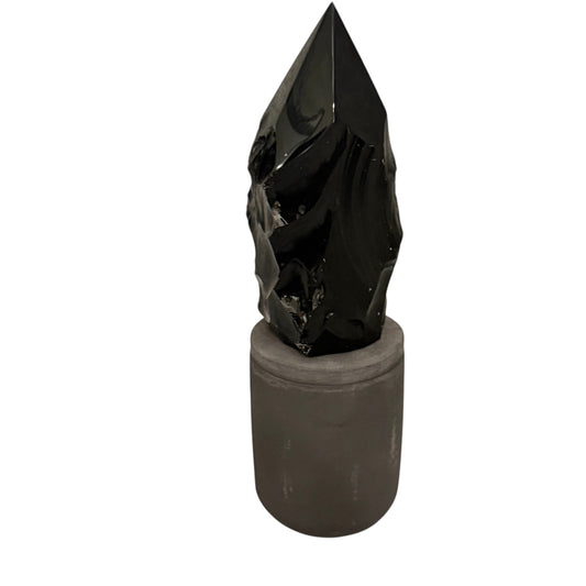 369 For House of Nulla Black Rose Candle with Obsidian Lid 15