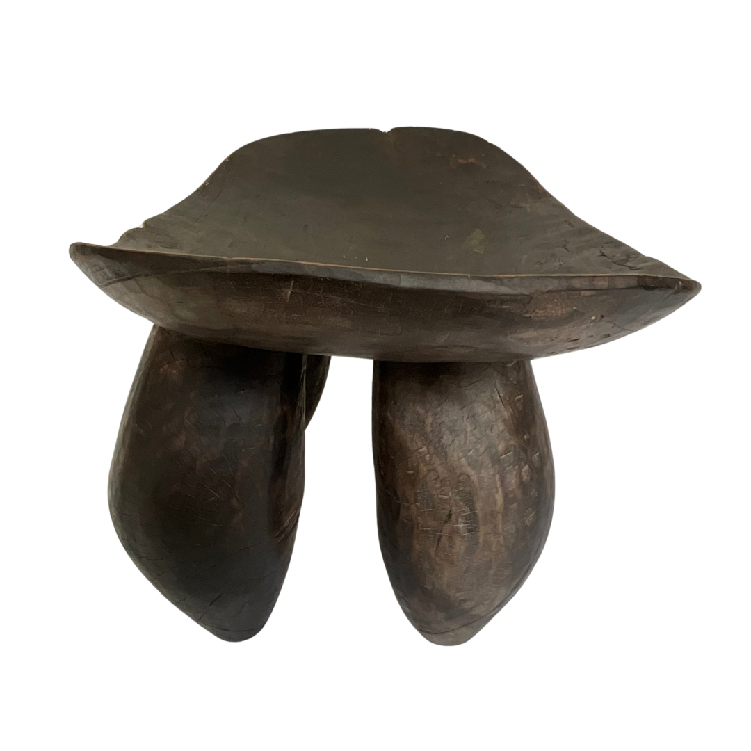 Large Carved Wood Stool from Mali