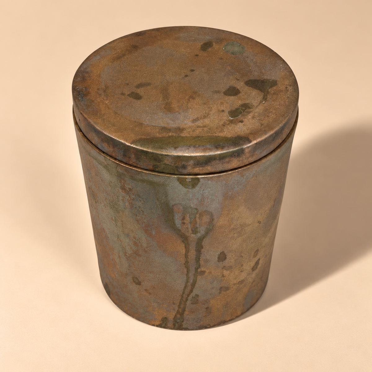 Solid Bronze Gardenia Candle with Lid  #Q