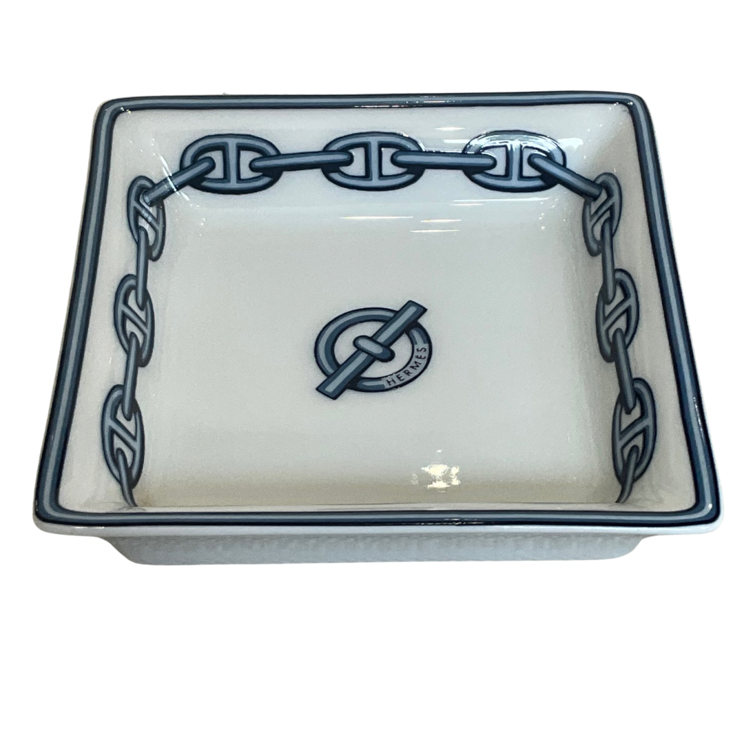 Hermes Paris Chaine d'Ancre Porcelain Trinket Tray