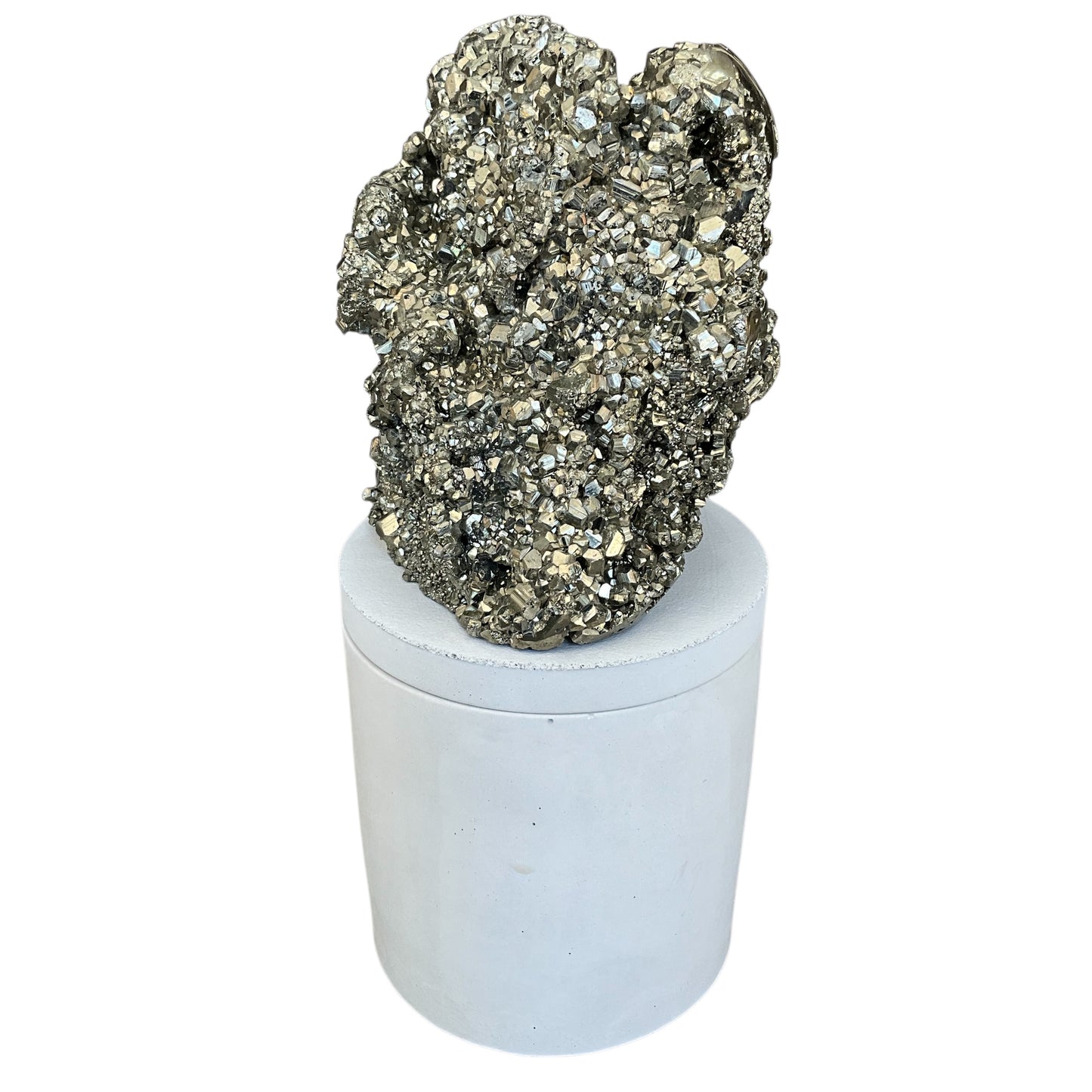 Abstract Pyrite Lid Gardenia Candle #1