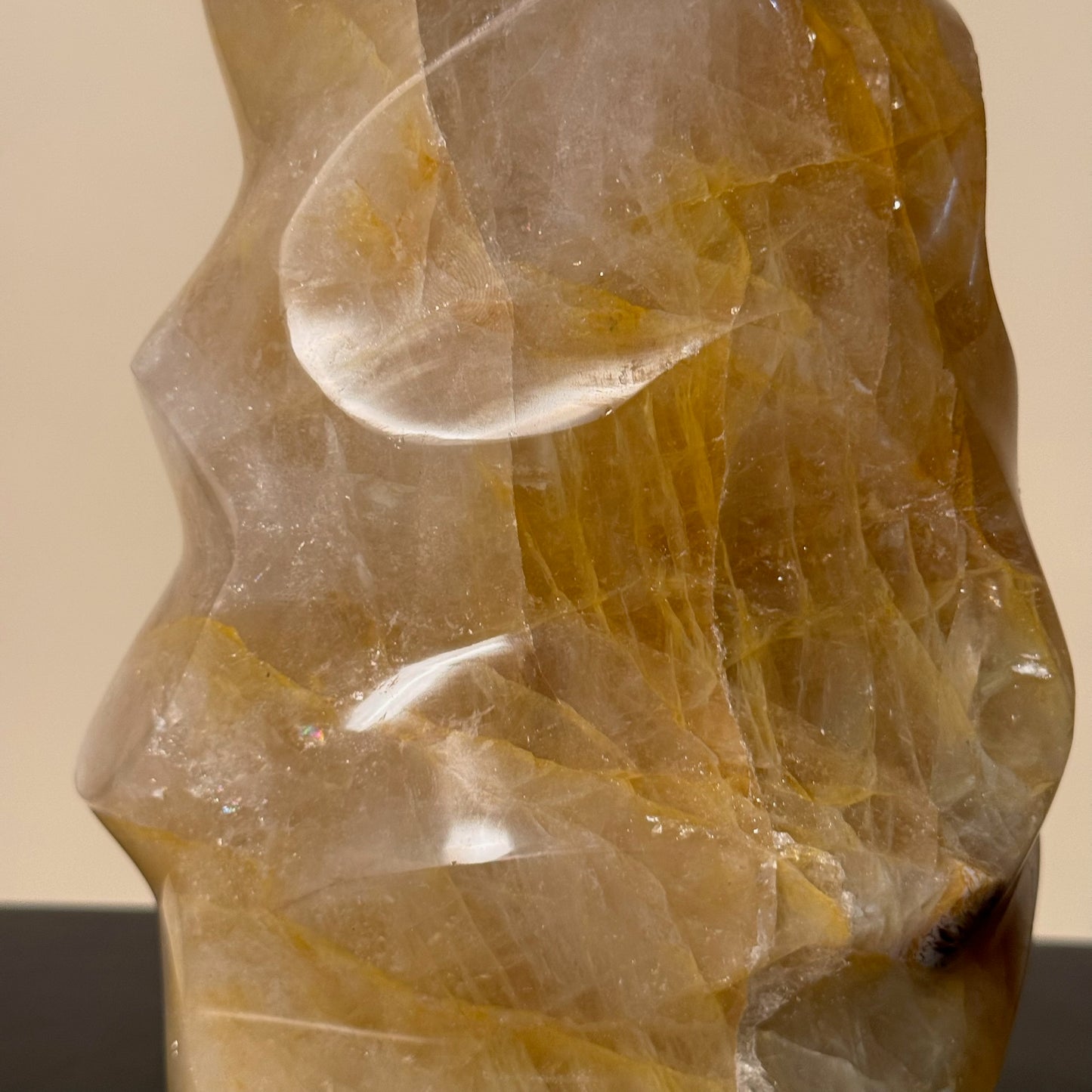 Light Golden Healer Spiral Cut Crystal