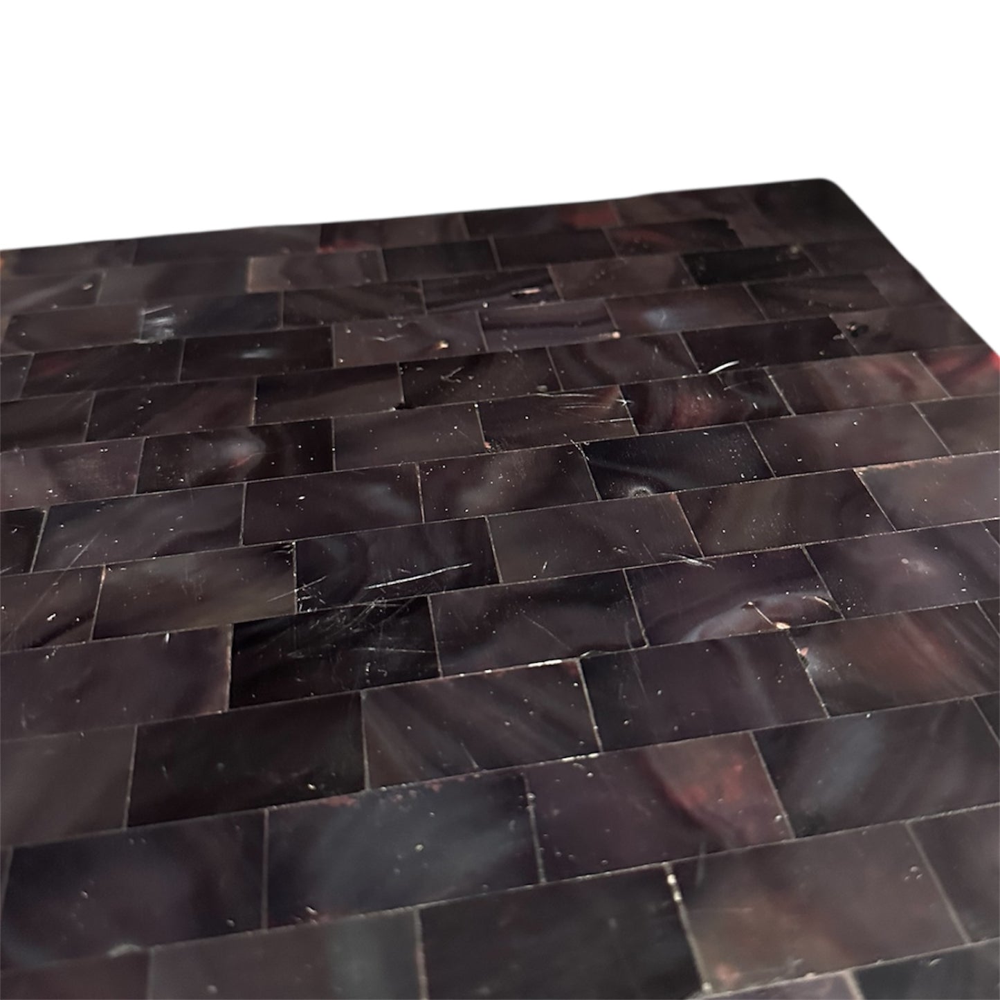 Marquis Collection Tessellated Horn Accent Table