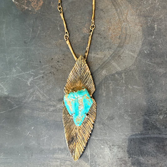 Double Raven Turquoise Necklace