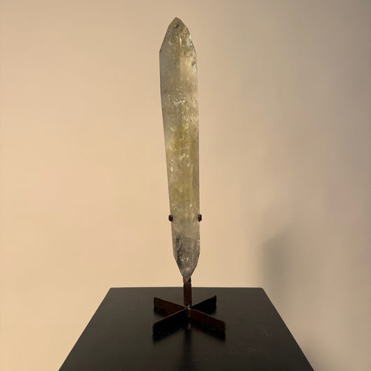 Natural Citrine Crystal Point on Custom Stand