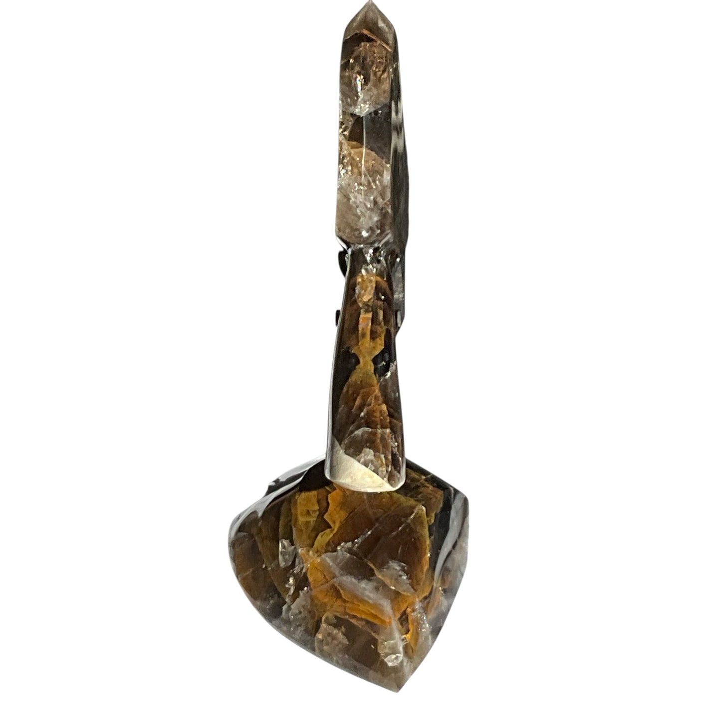 Hematoid Crystal Abstract Hatchet on Crystal Base #1