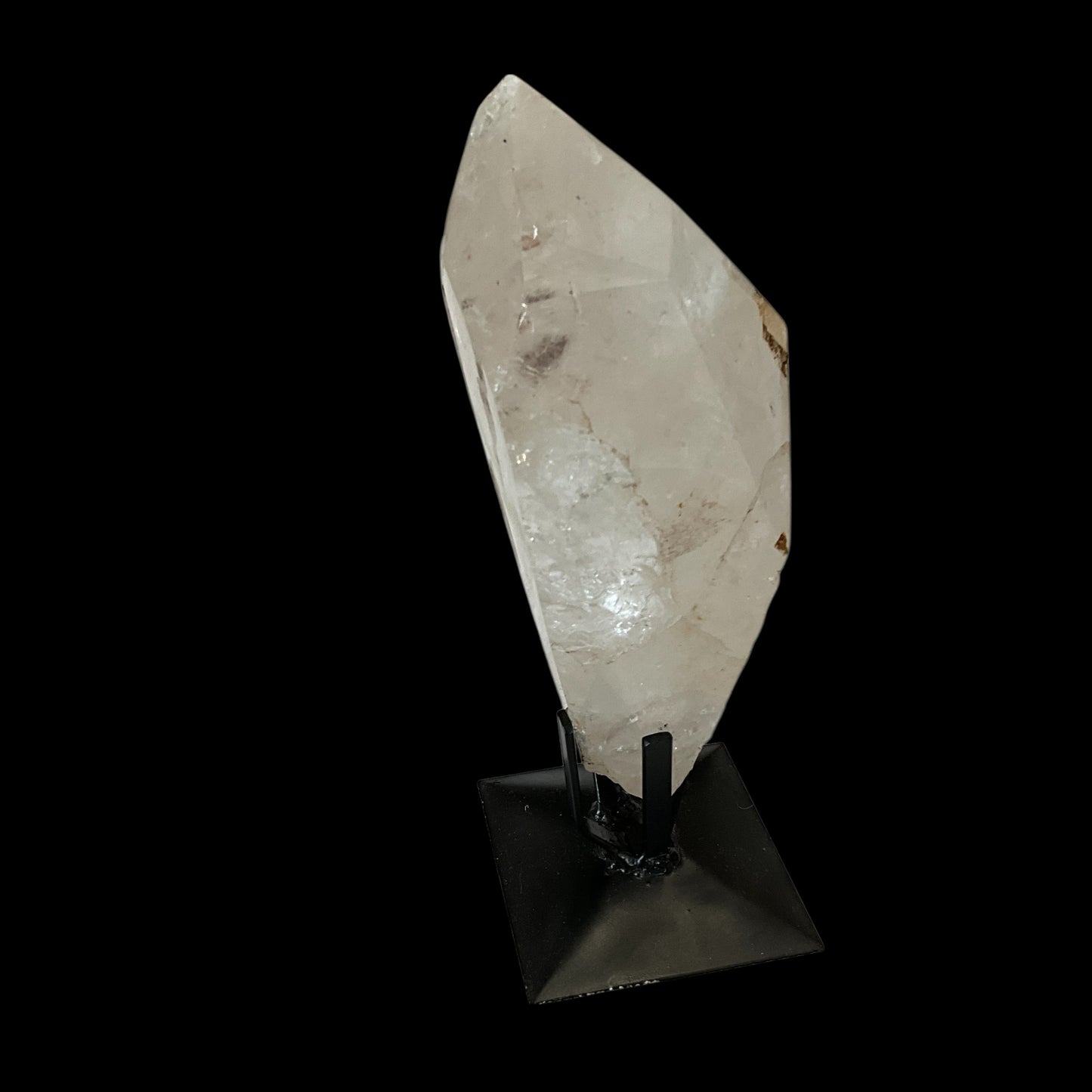 Quartz Crystal Abstract Generator on Stand with Inclusions