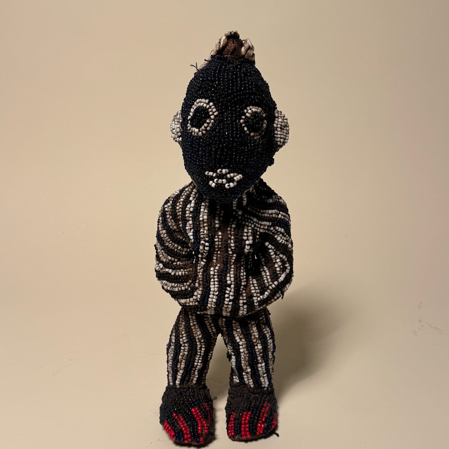 Beaded Tribal Art Bamileke Statue from Cameroon #6