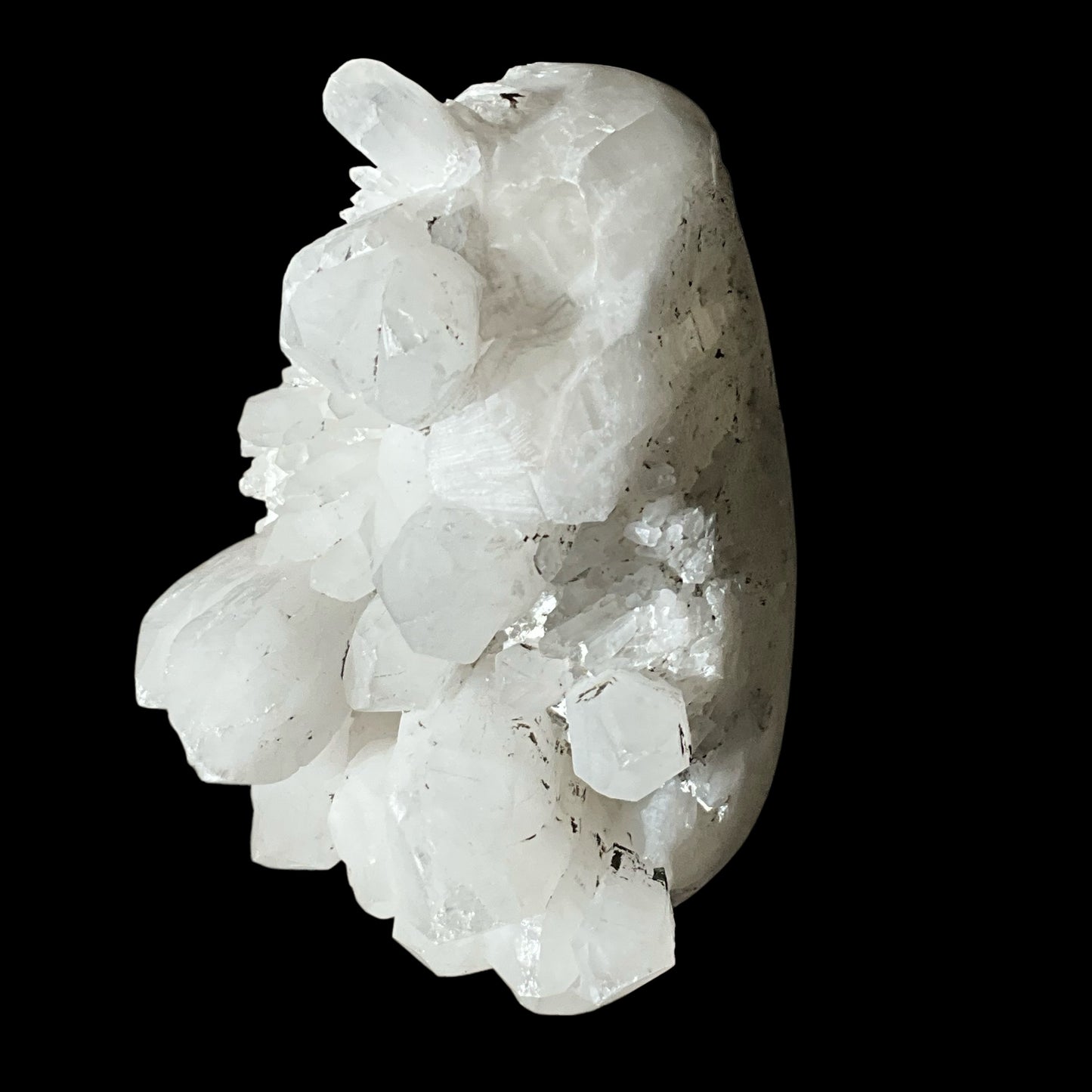 Quartz Crystal Carved Skull with Natural Generators