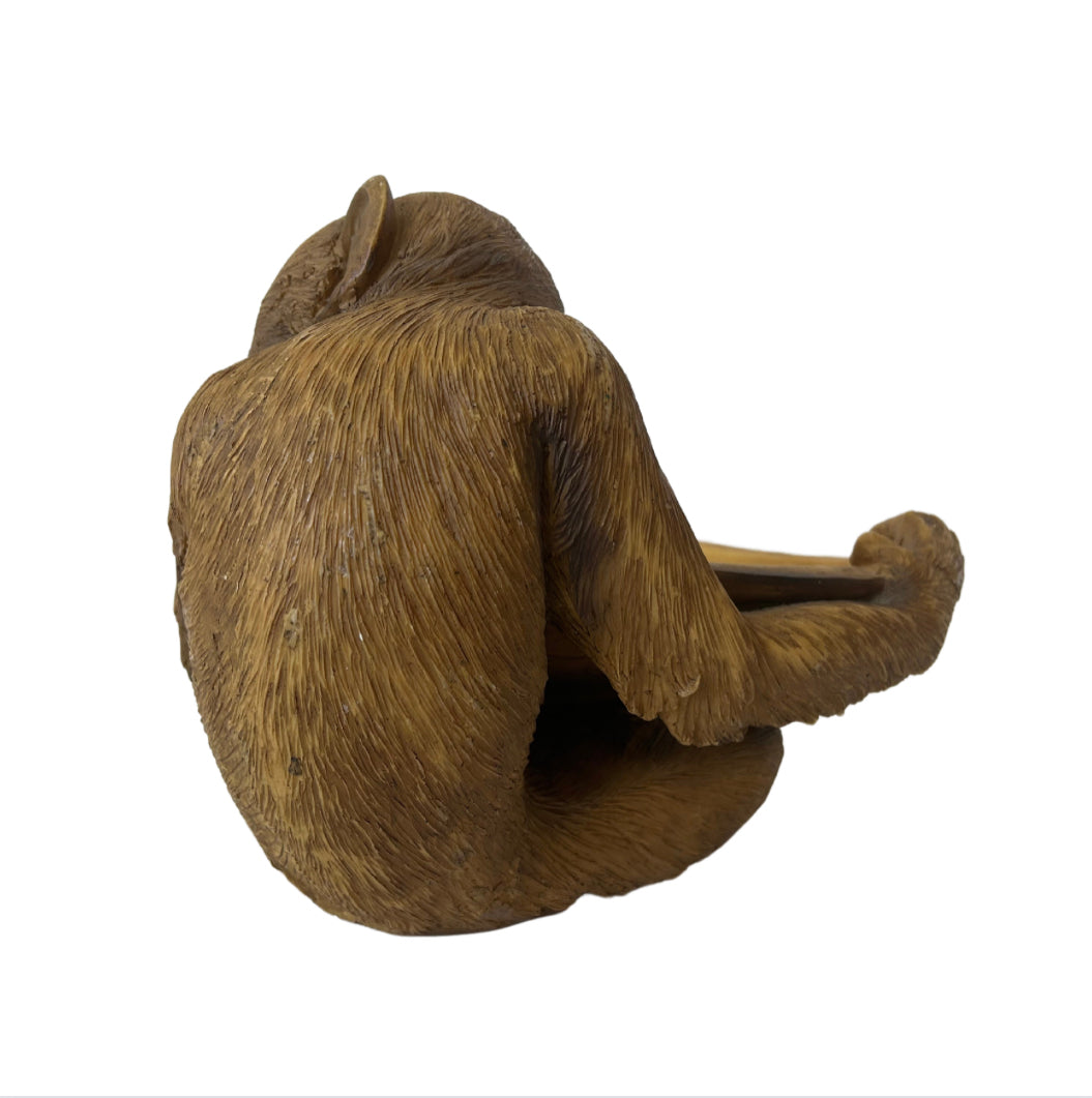 Resin Monkey Sculpture/Bowl