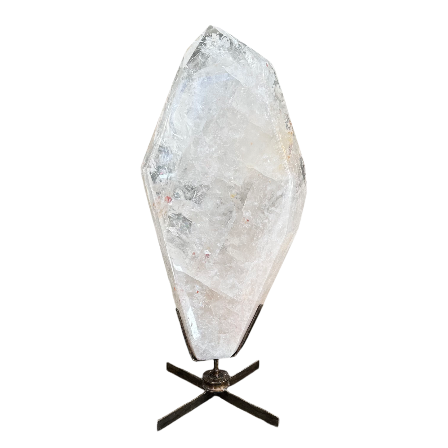 Large Quartz Crystal on Spinning Stand