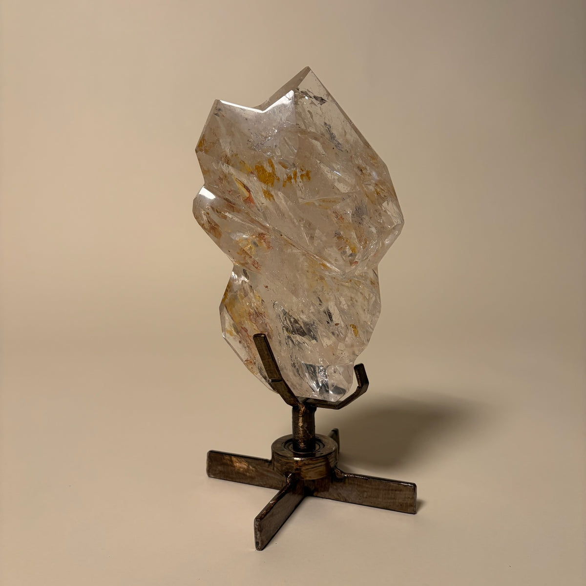 Quartz Crystal With Iron Oxide Inclusions