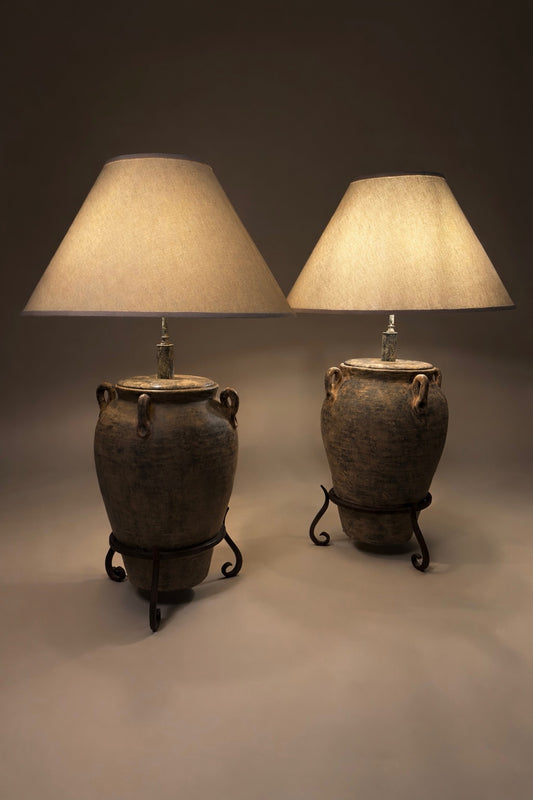 Pair of Steve Chase Urn Style Lamps