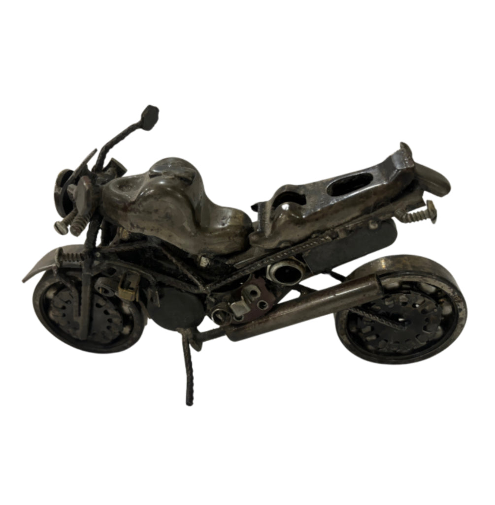 Vintage Craft Metal Motorcycle Sculpture