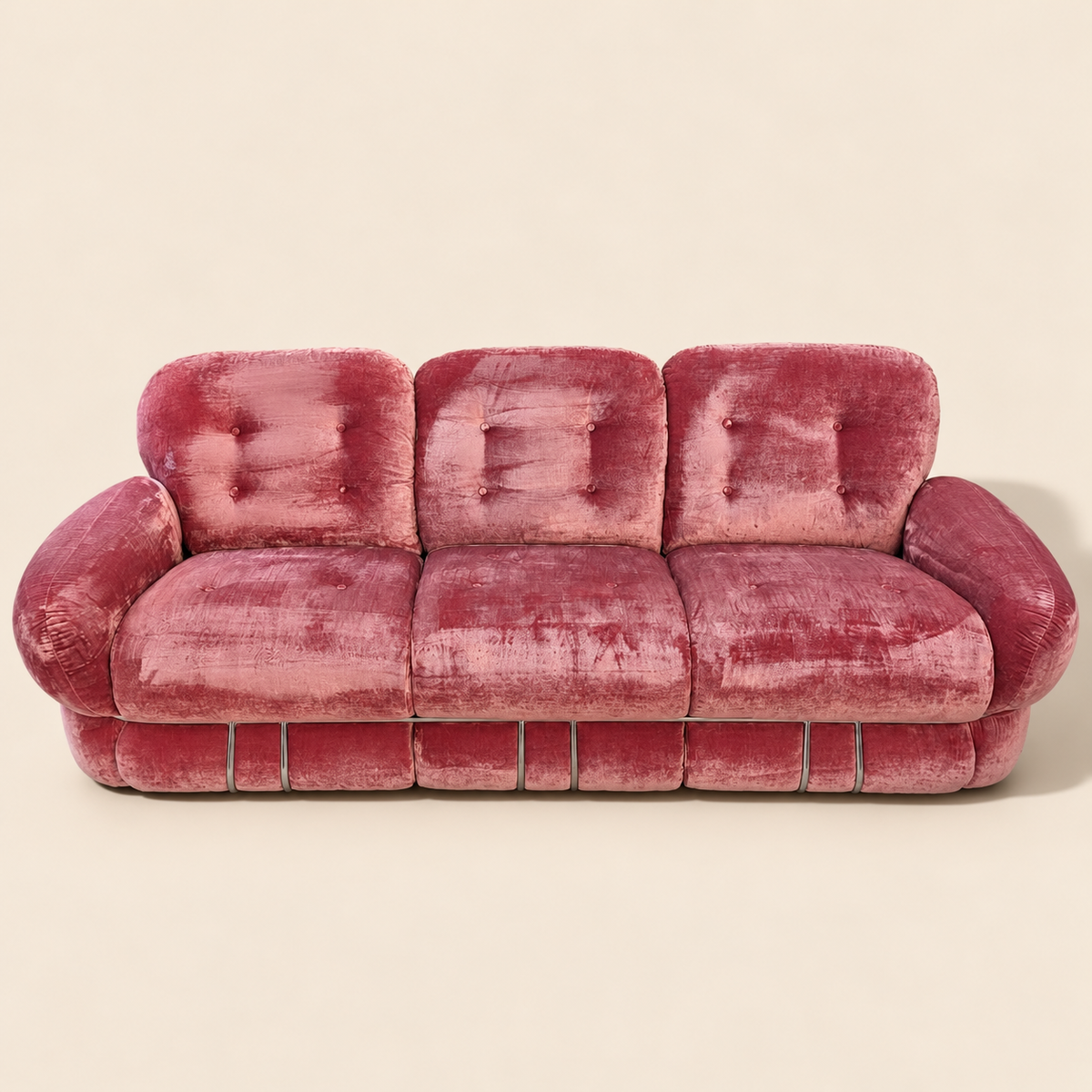 Mid century modern "OKAY" sofa set by Adriano Piazzesi, 1970's