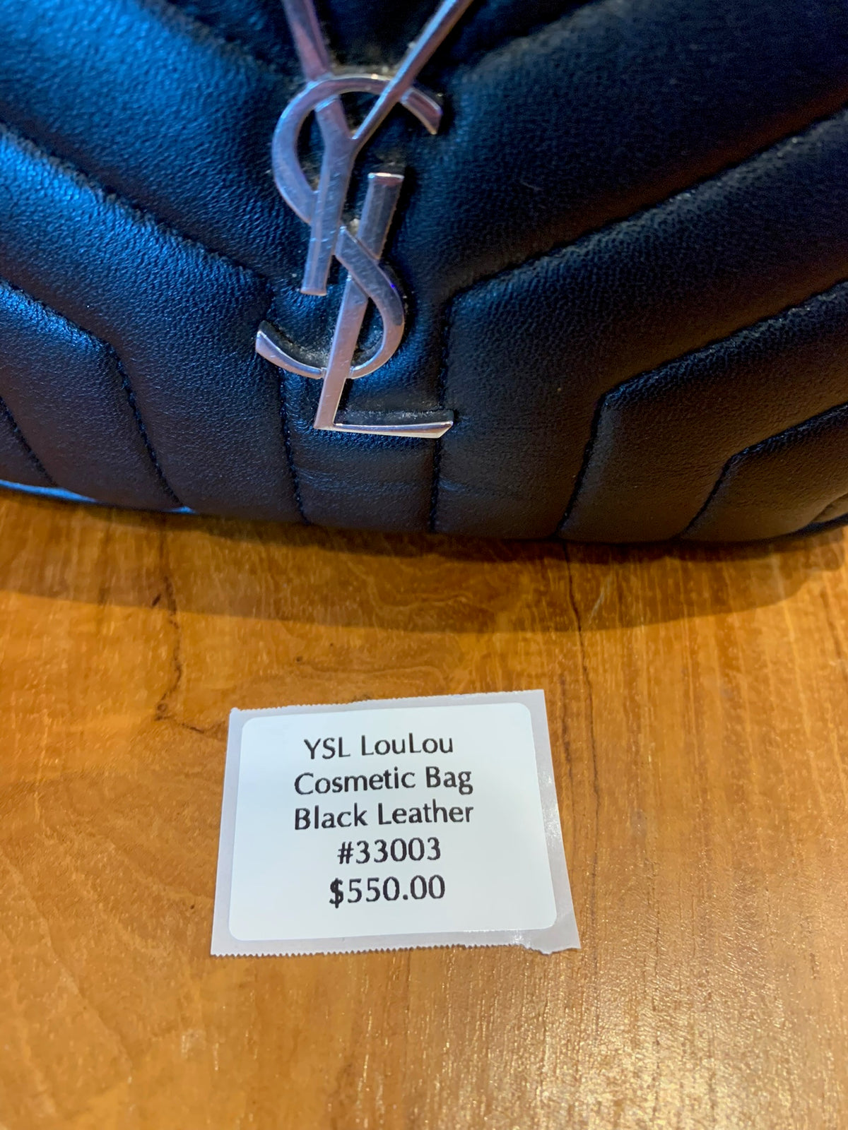 YSL LouLou Cosmetic Bag Black Leather