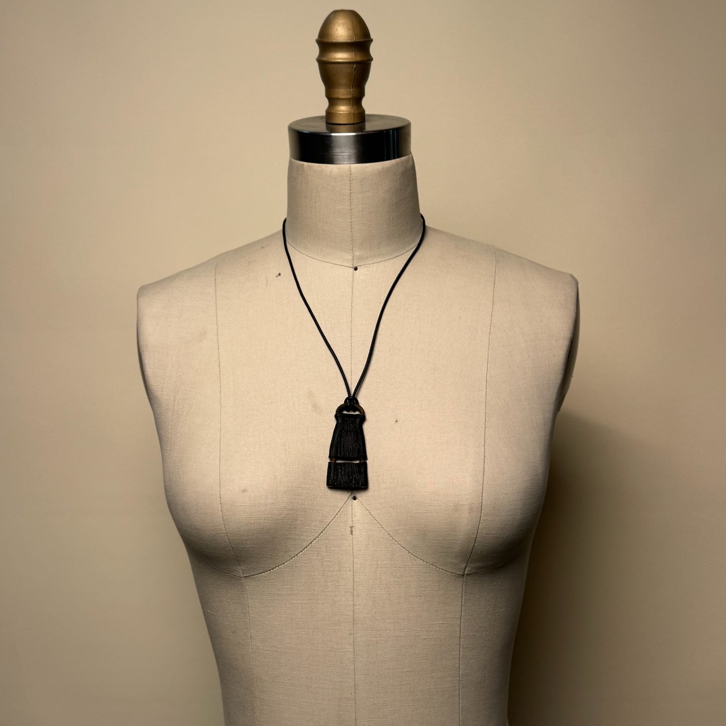 Hand Made Kelp Charm on Leather necklace