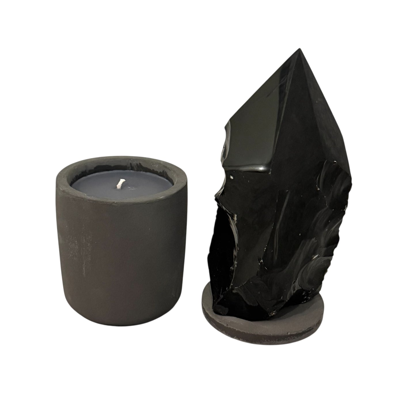 369 For House of Nulla Black Rose Candle with Obsidian Lid 19