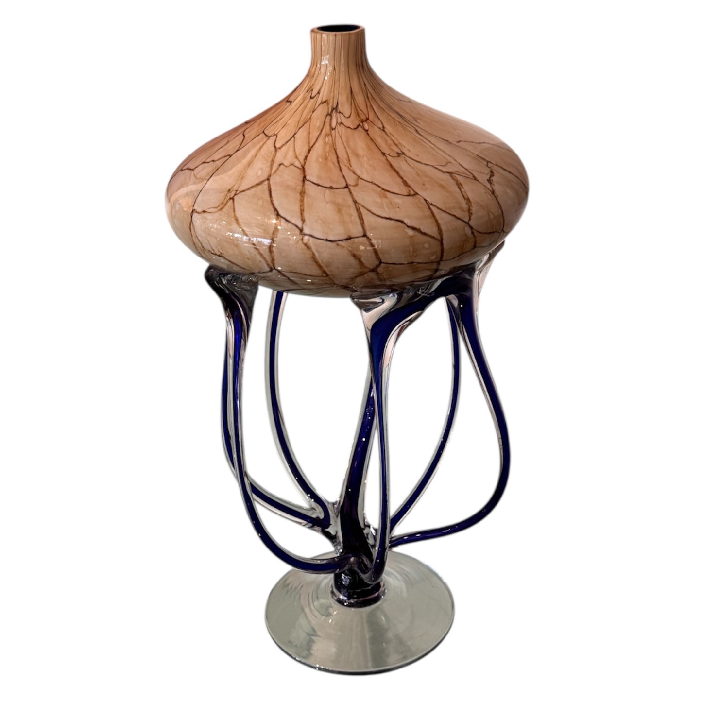 Vintage Glass Blown Abstract Vase