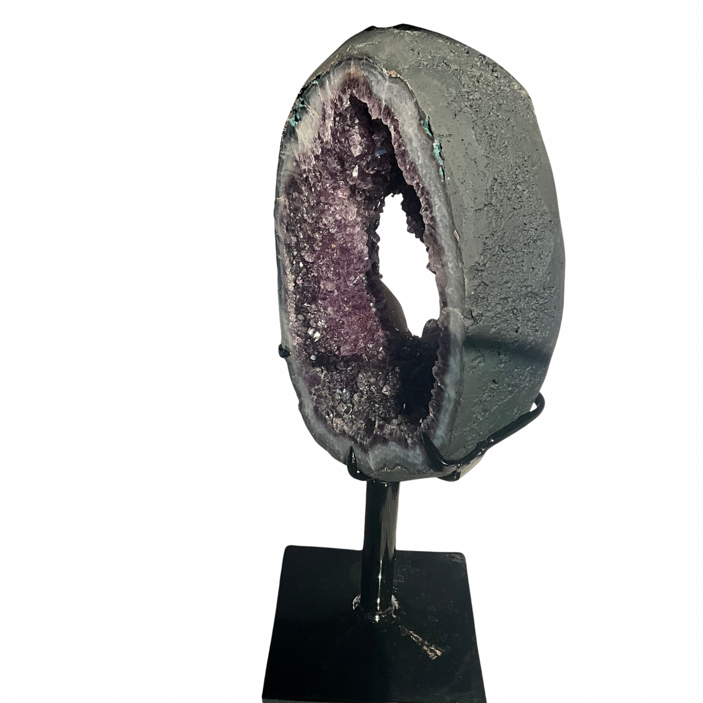 Amethyst Crystal 'Halo Passage' Portal on Spinning Stand