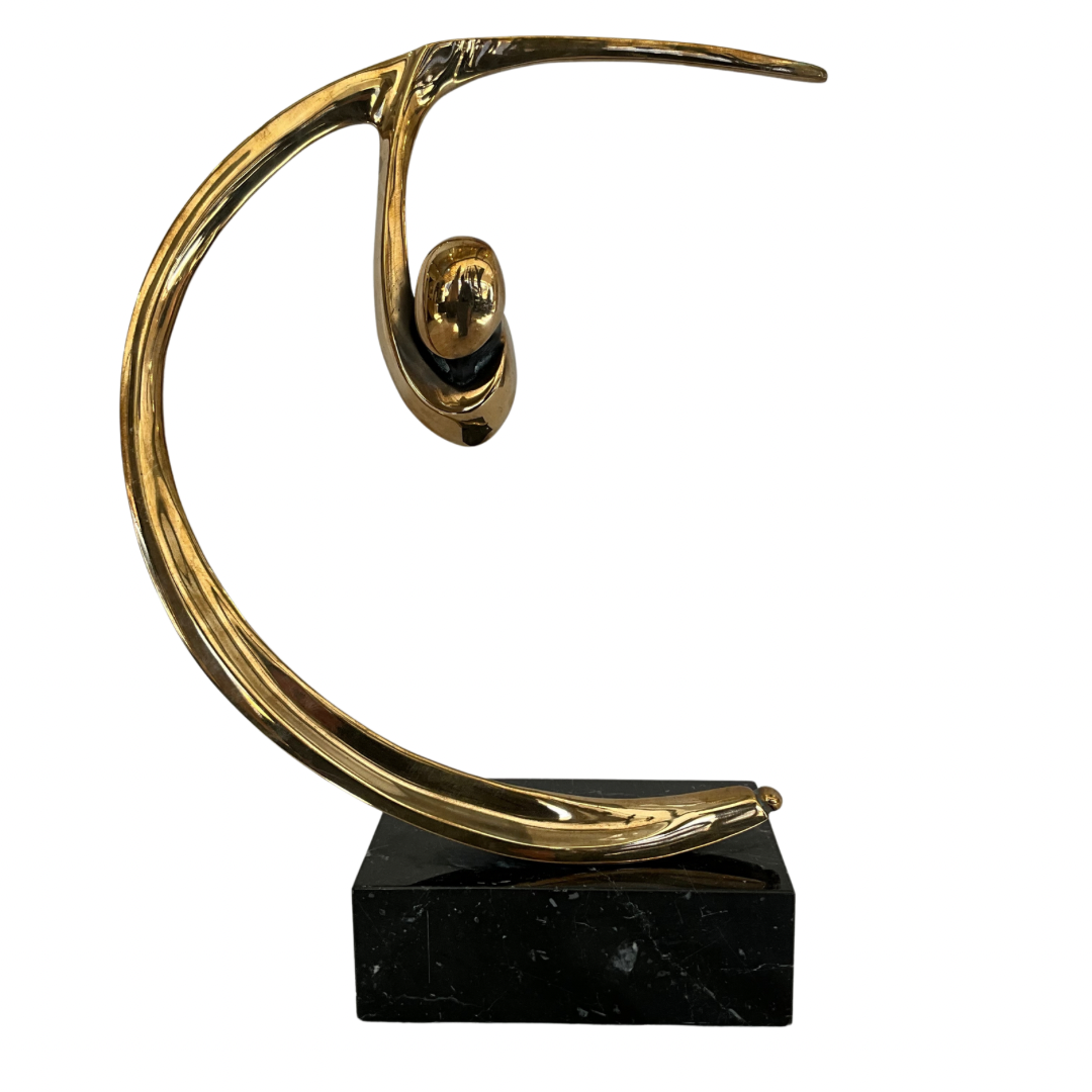 Modernist Brass Abstract Sculpture