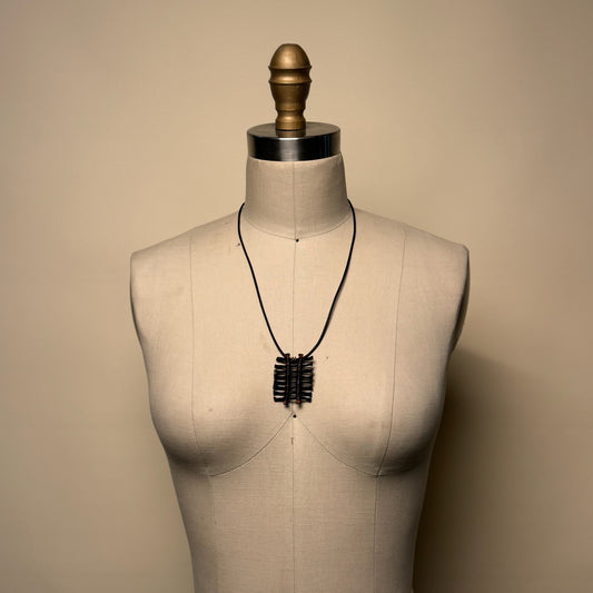 Hand Made Kelp Charm on Leather necklace