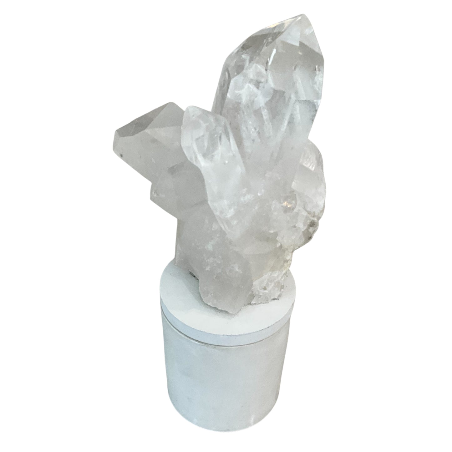 Quartz Crystal Generator Cluster Lid Gardenia Candle