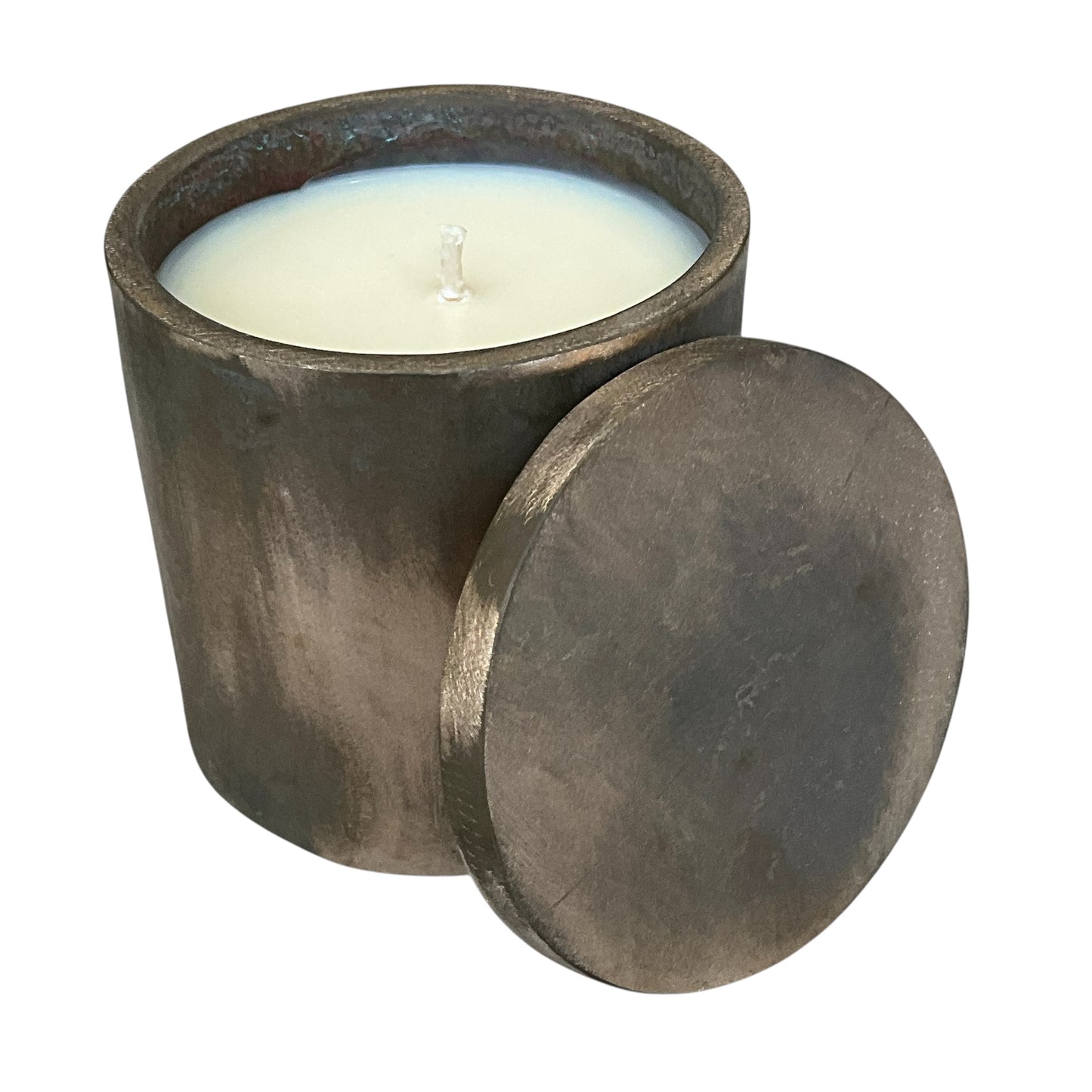 #D Solid Bronze Gardenia Candle with Lid