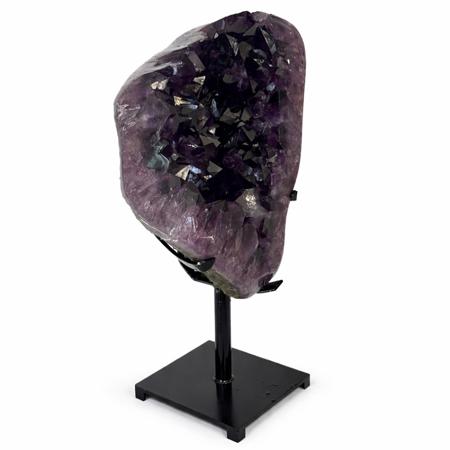 Large Amethyst Deep Purple Crystal on Stand