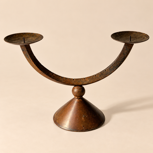 Iron Double Candle Holder