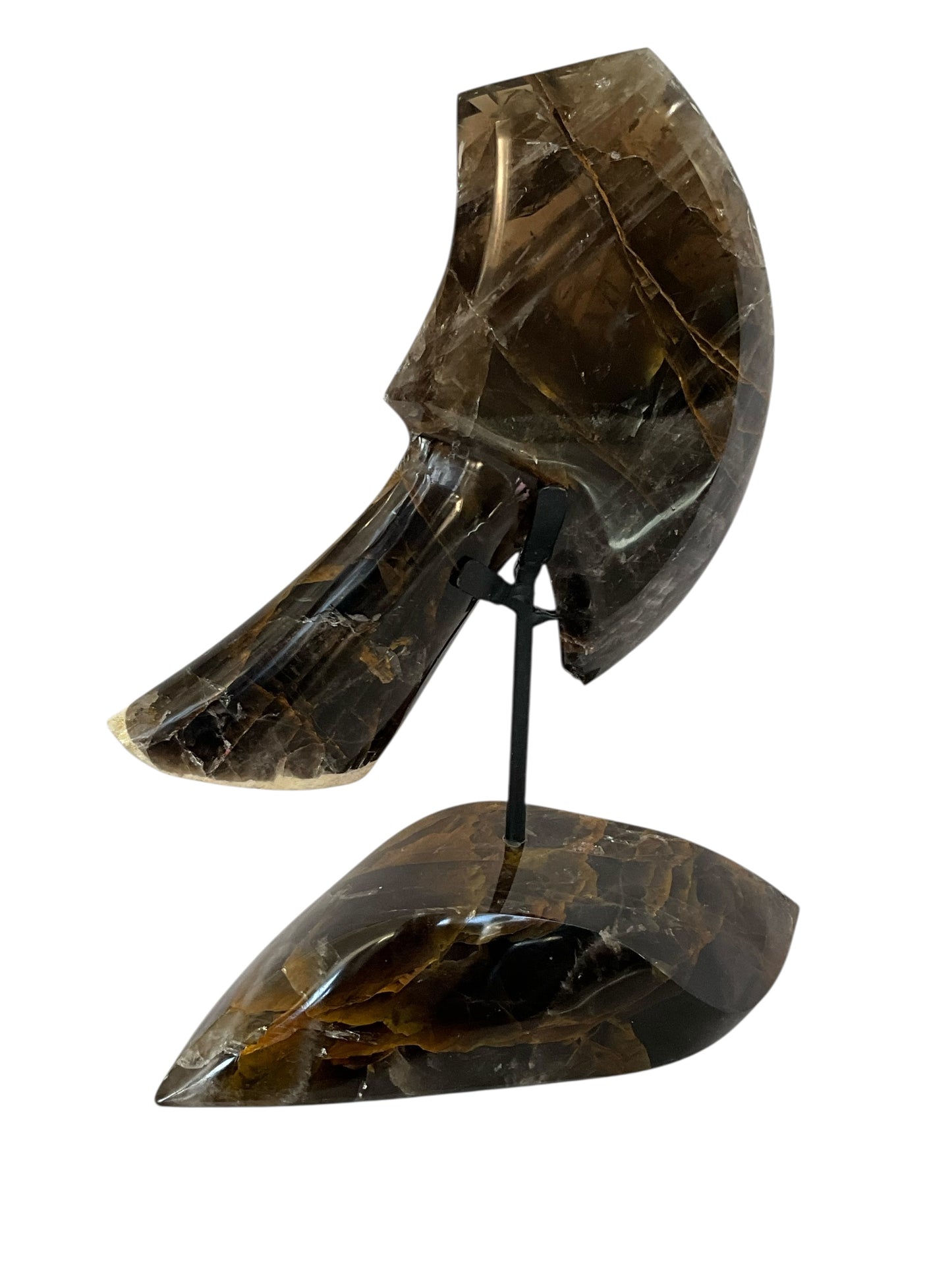 Hematoid Crystal Abstract Hatchet on Crystal Base #1