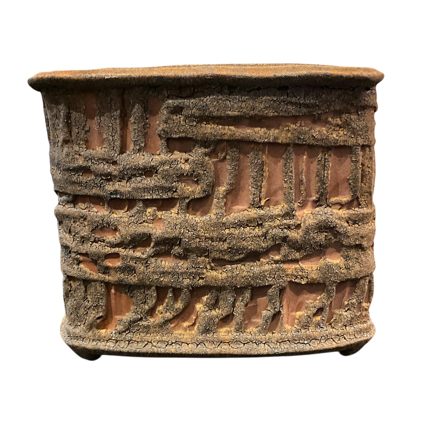 Vintage Brutalist Style Ceramic Vase / Planter