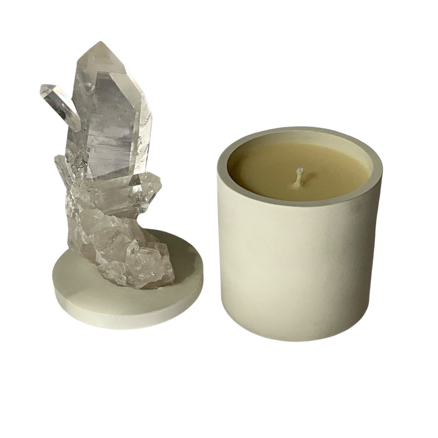 Quartz Crystal Generators Lid Gardenia Candle
