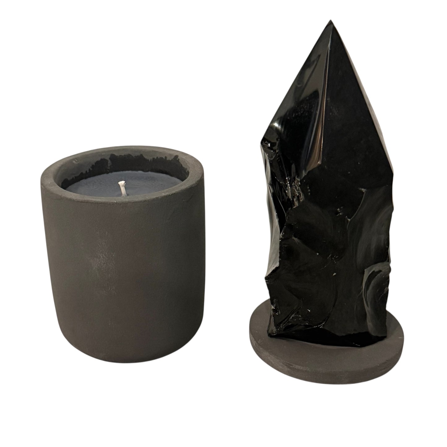 369 For House of Nulla Black Rose Candle with Obsidian Lid 14