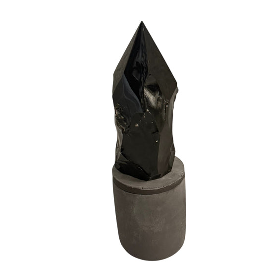 369 For House of Nulla Black Rose Candle with Obsidian Lid 18