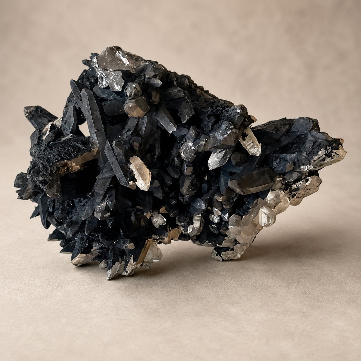 Quartz Crystal with Hematite Crystal