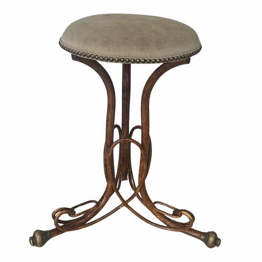 Arthur Court Scroll Stool with Cushion