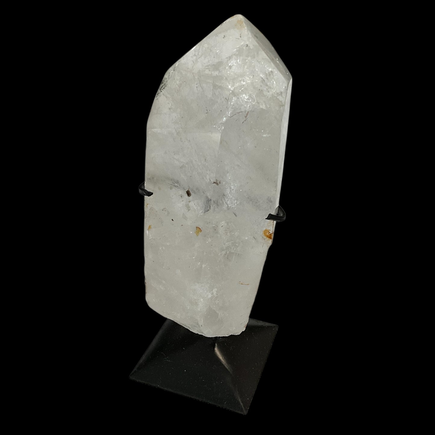 Quartz Crystal Generator on Black Metal Stand