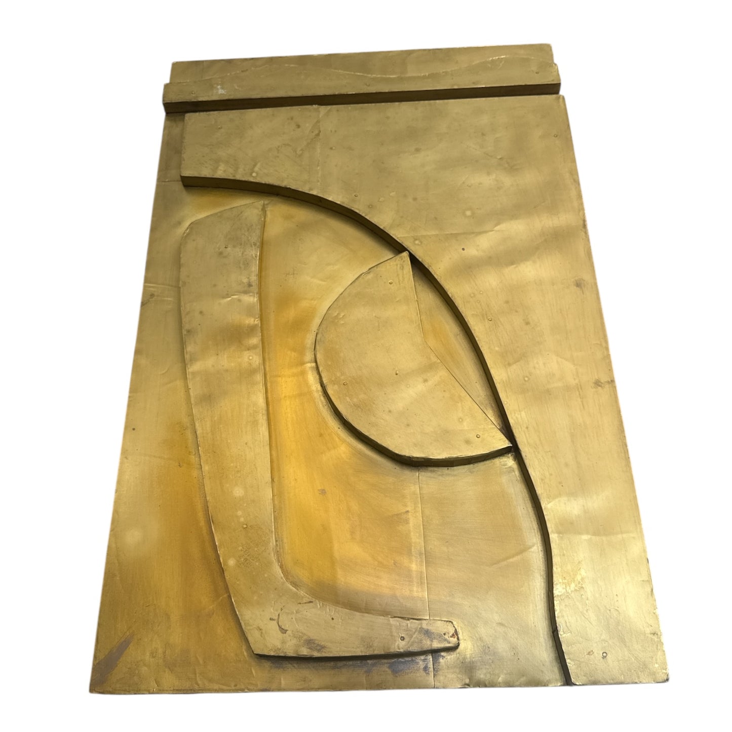 Golden Triptych Wall Sculpture
