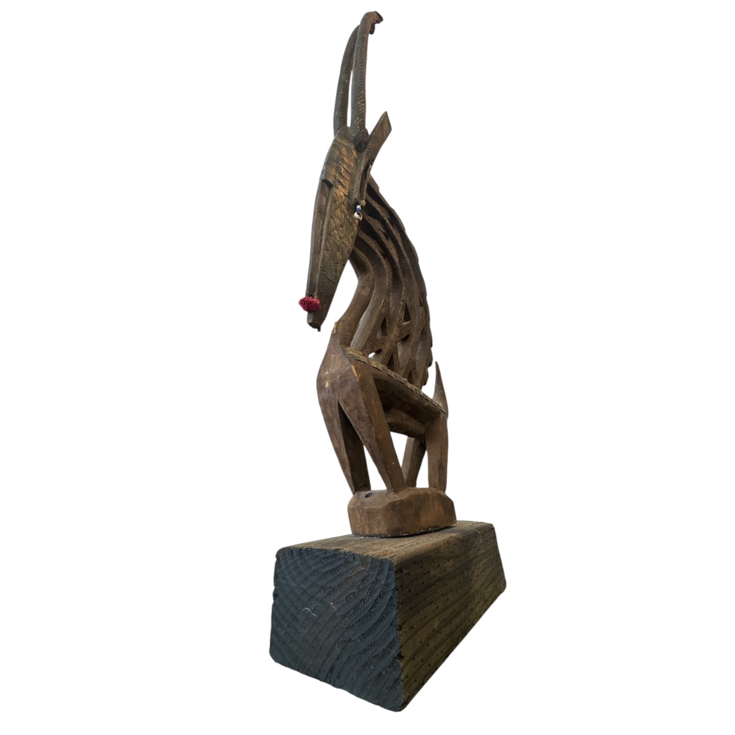 Vintage African Gazelle Wood Sculpture