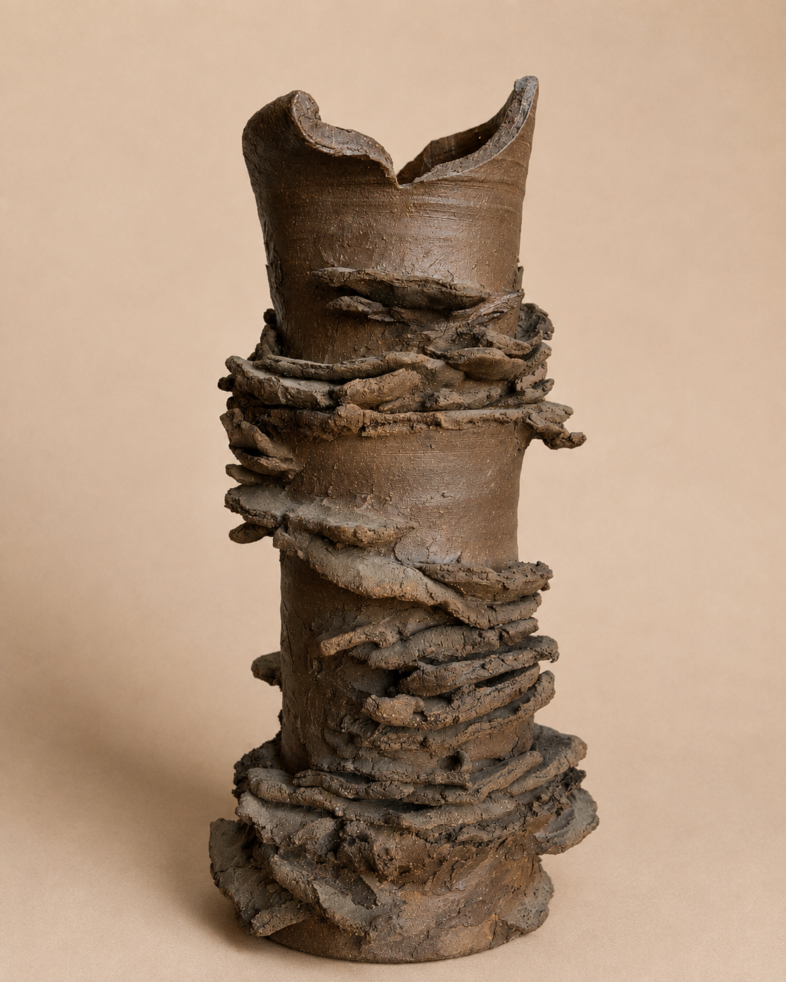 1970's Brutalist Abstract Vase