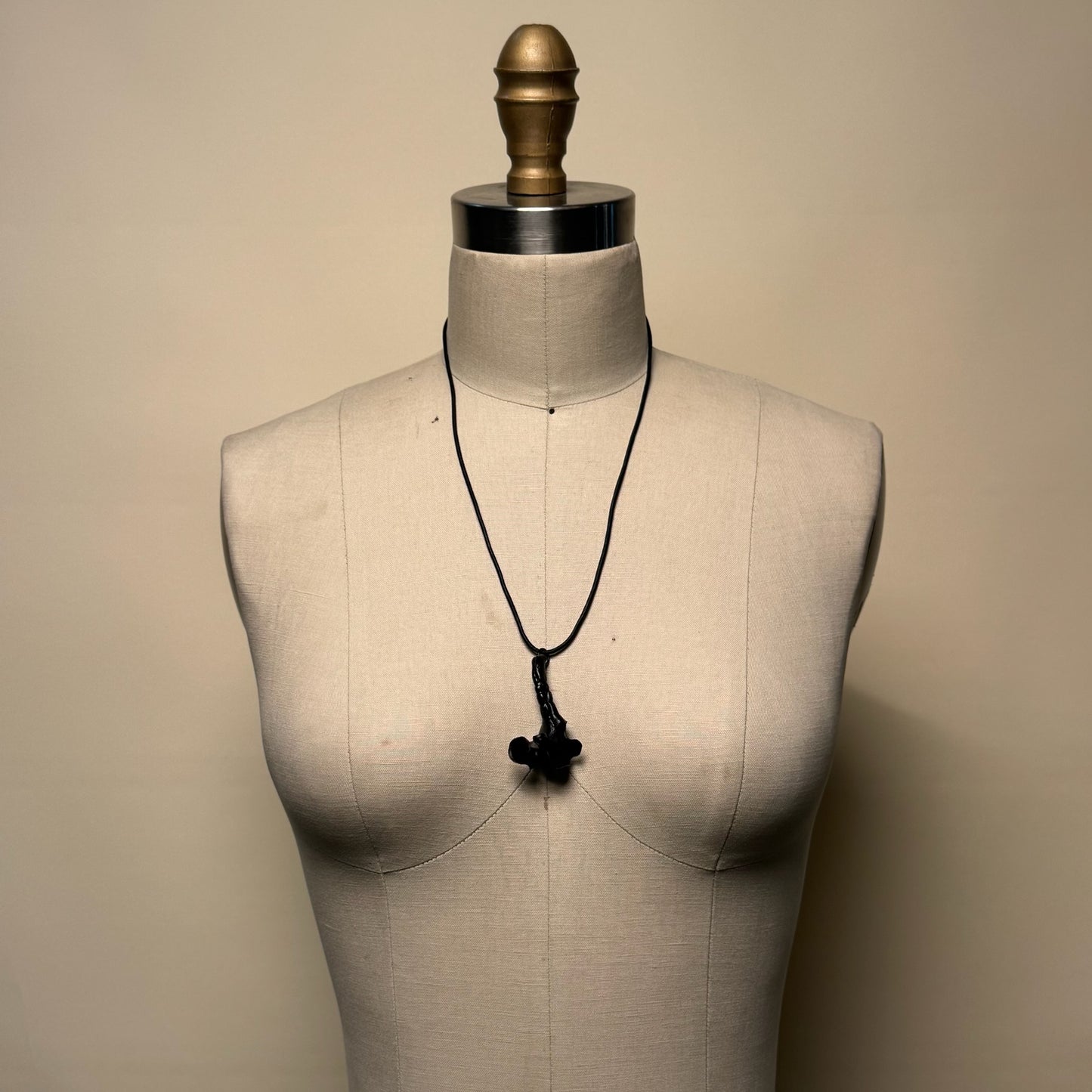Hand Made Kelp Charm on Leather necklace