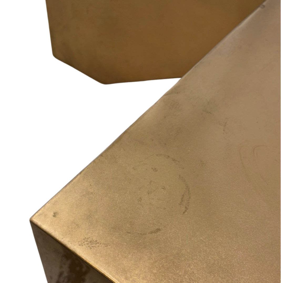 Pair of Geometric Brass Side Tables