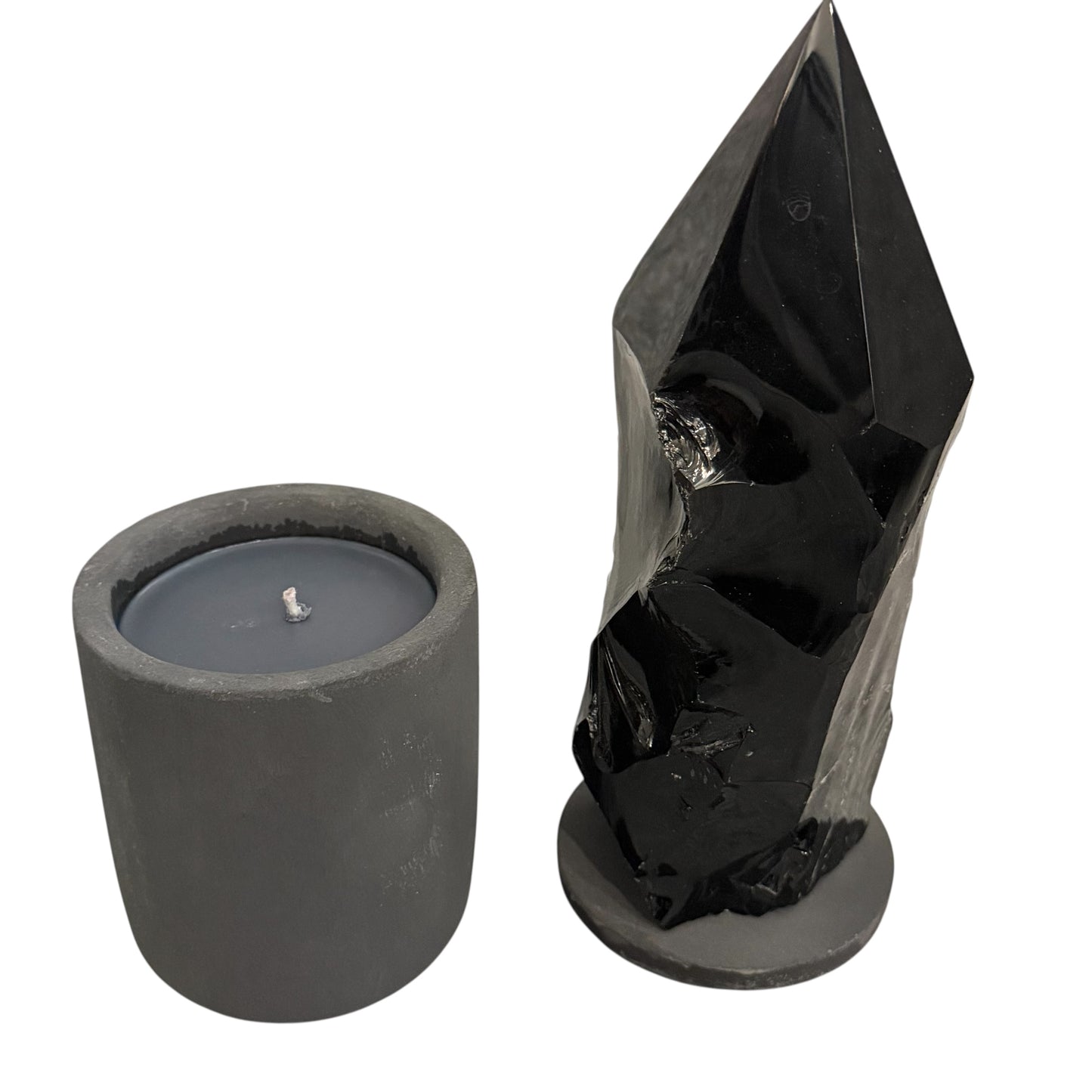 369 For House of Nulla Black Rose Candle with Obsidian Lid 7