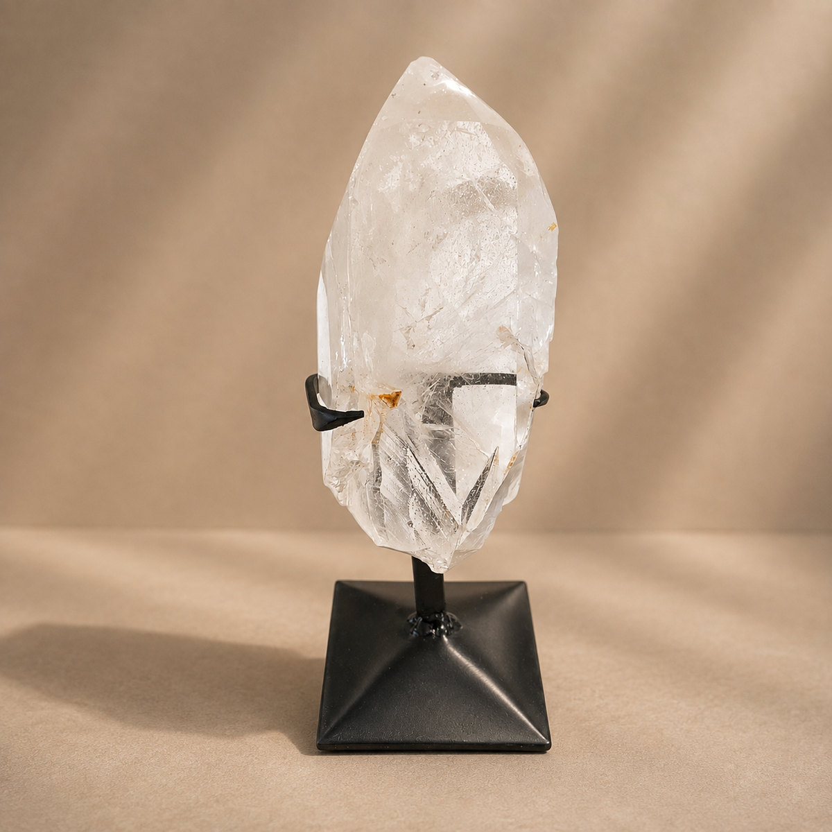 Abstract Quartz Crystal Generator on Metal Stand