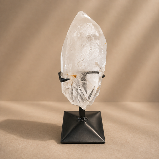 Abstract Quartz Crystal Generator on Metal Stand
