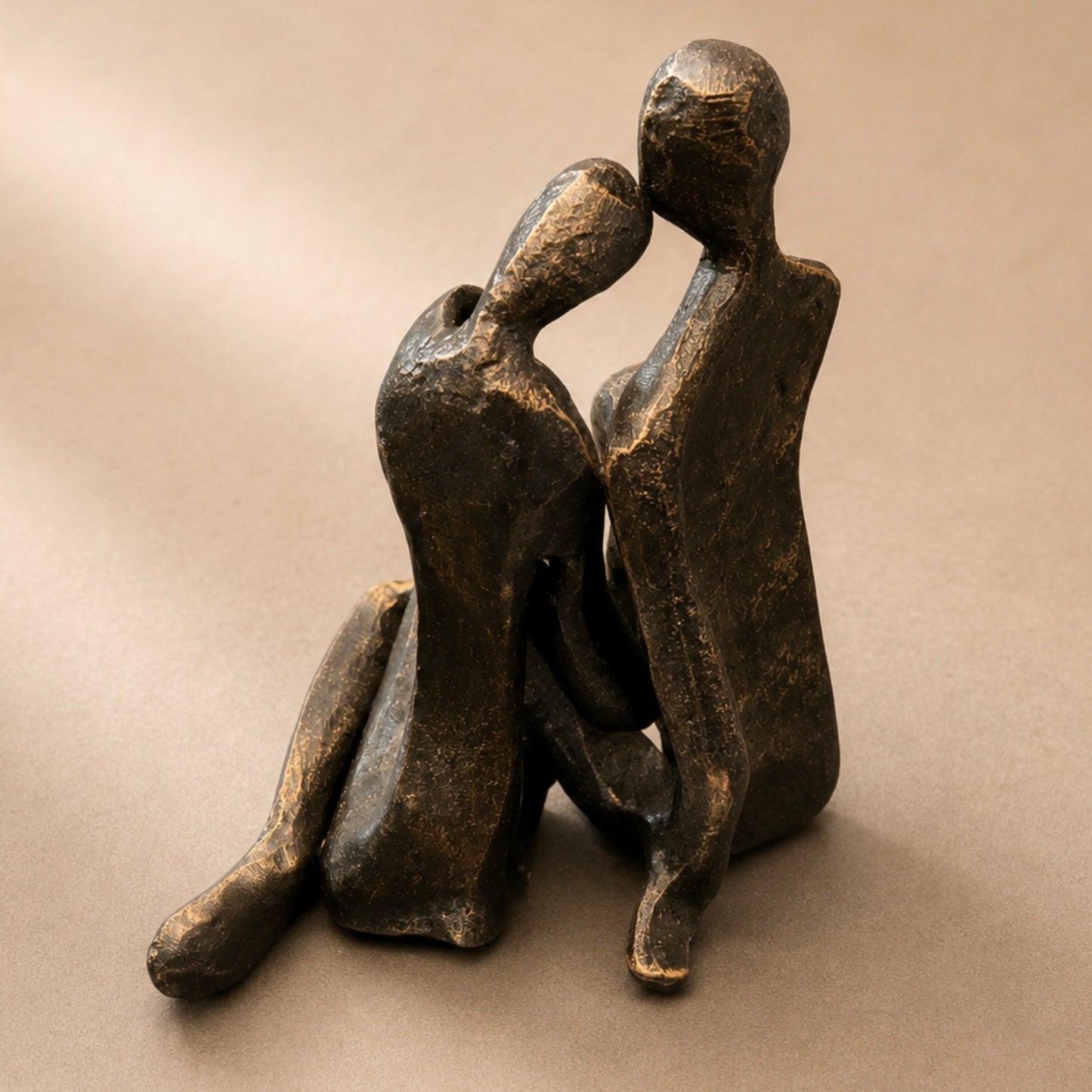 Vintage Bronze Male & Female Small Sculpture